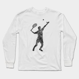 Tennis player black and white Long Sleeve T-Shirt